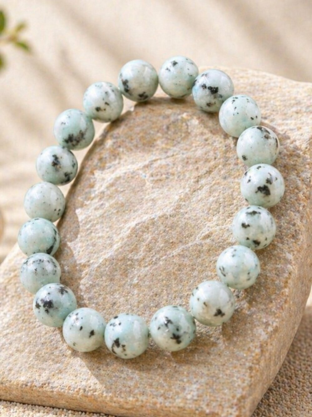 Kiwi Jasper Gemstone Bracelet | Handmade